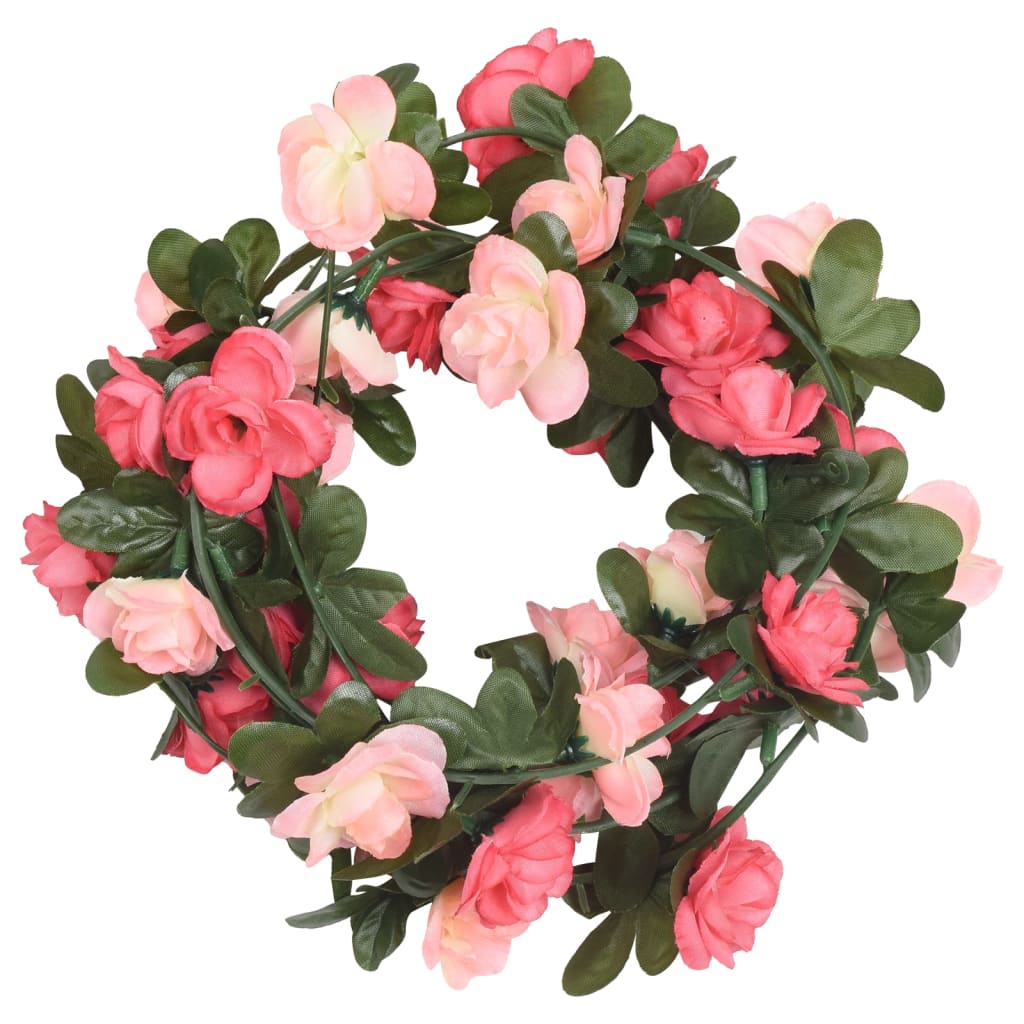 Ghirlande Fiori Artificiali Natale 6 pz Rosé 240 cm