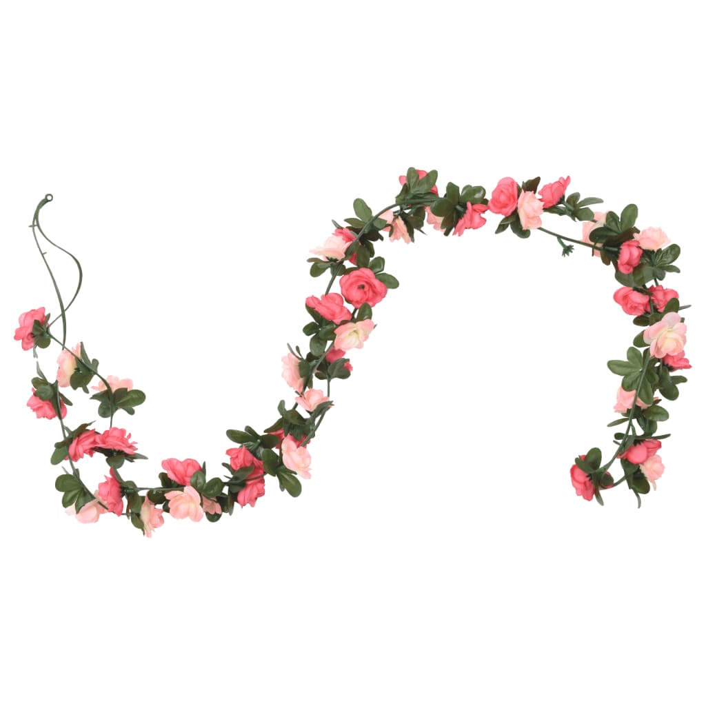 Ghirlande Fiori Artificiali Natale 6 pz Rosé 240 cm