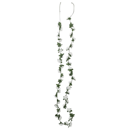 Ghirlande Fiori Artificiali Natale 6 pz Bianco 240 cm