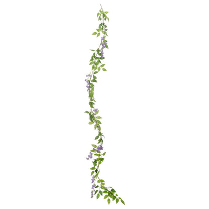 Ghirlande Fiori Artificiali Natale 6 pz Viola 200 cm