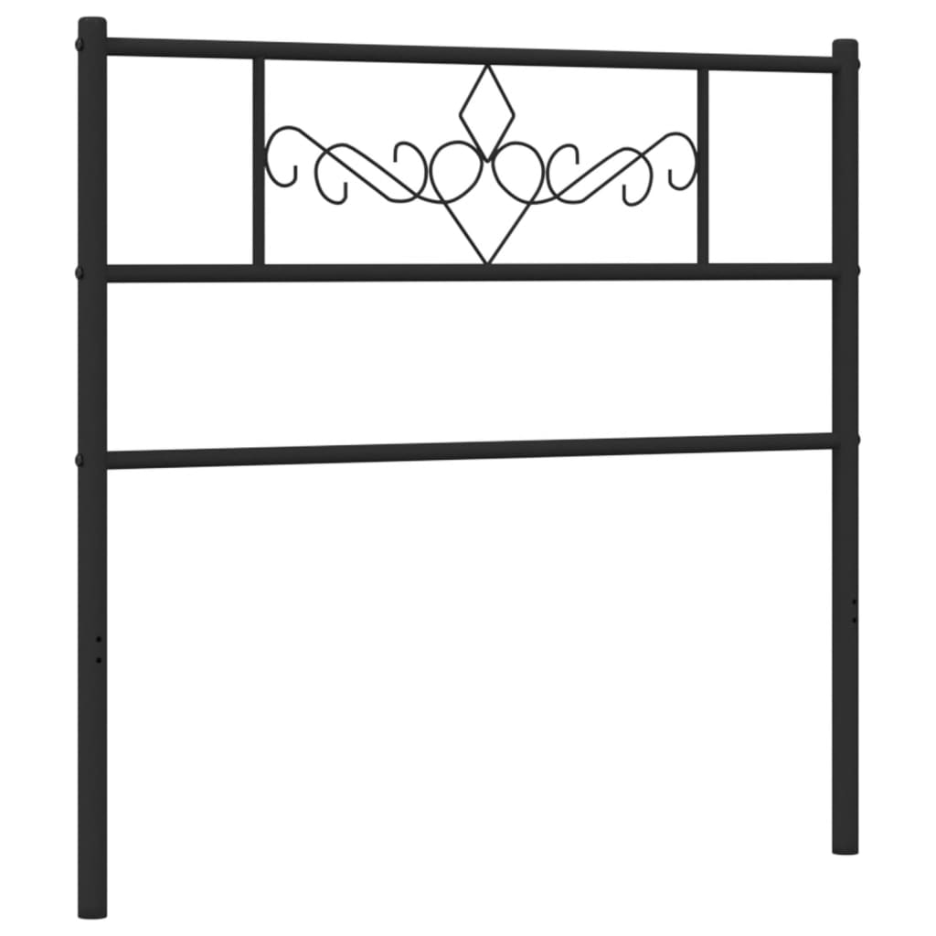 Testiera di Ricambio in Metallo Nero 75 cm
