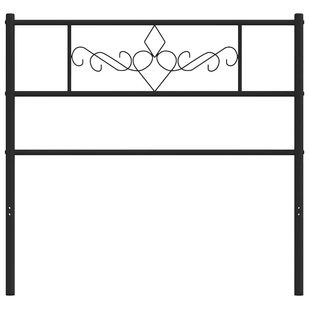 Testiera di Ricambio in Metallo Nero 90 cm