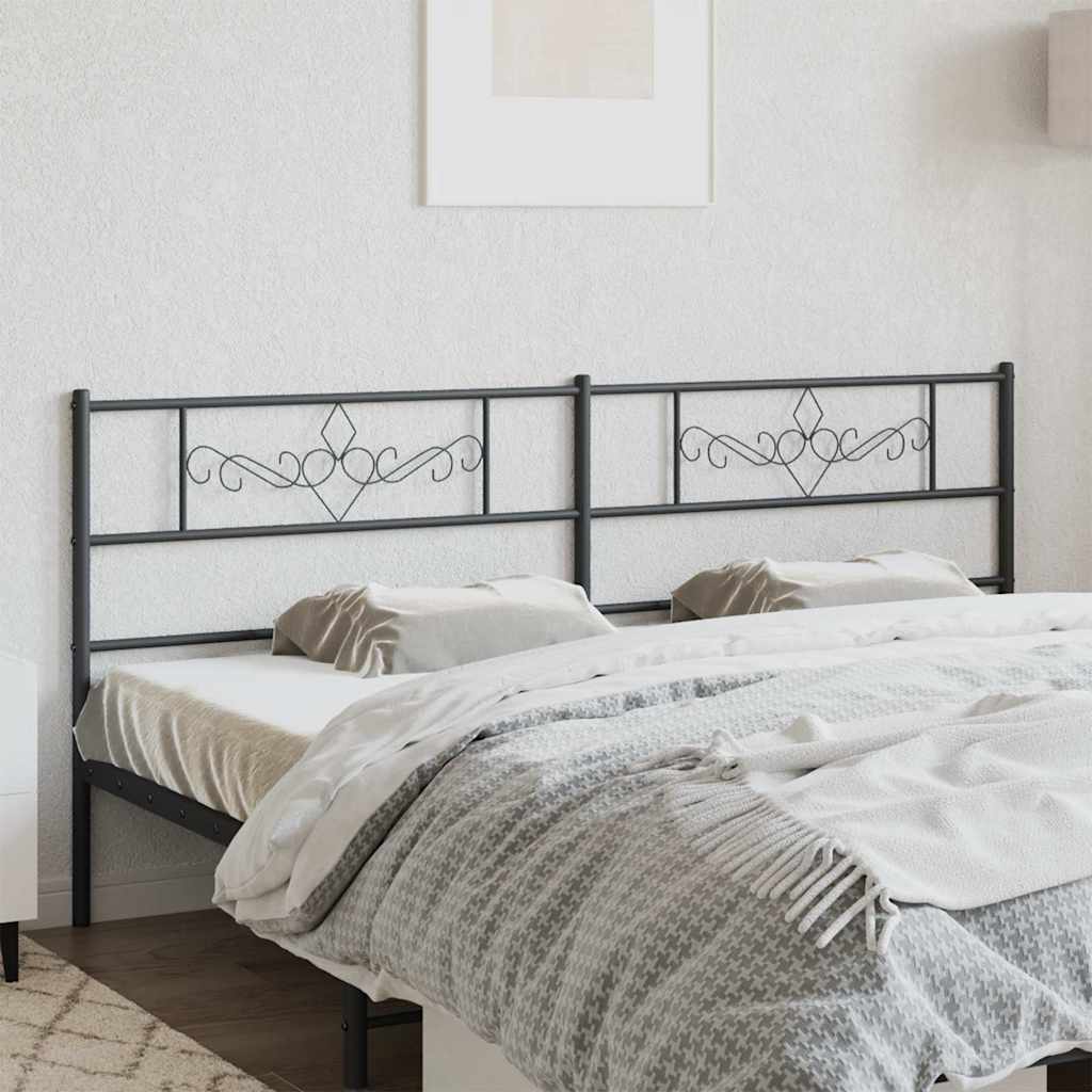 Testiera di Ricambio in Metallo Nero 180 cm
