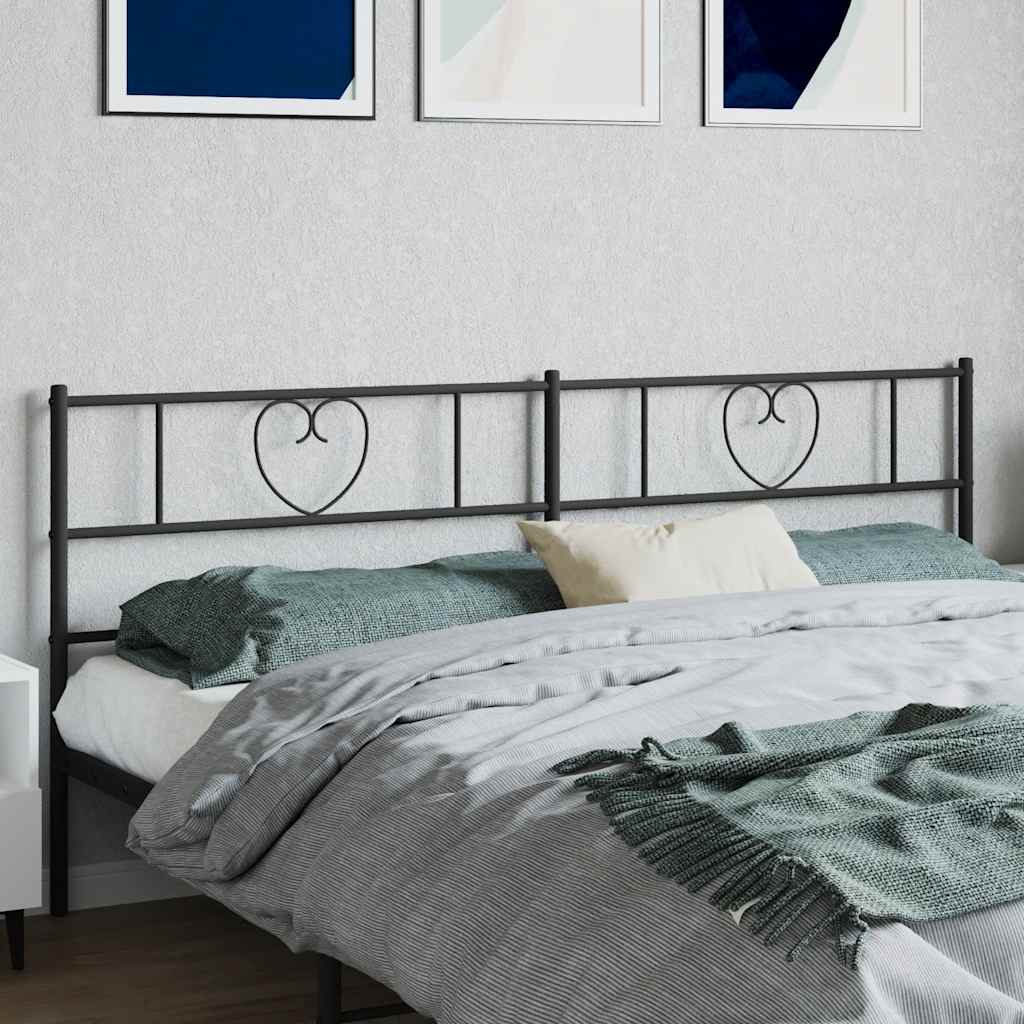 Testiera di Ricambio in Metallo Nero 180 cm