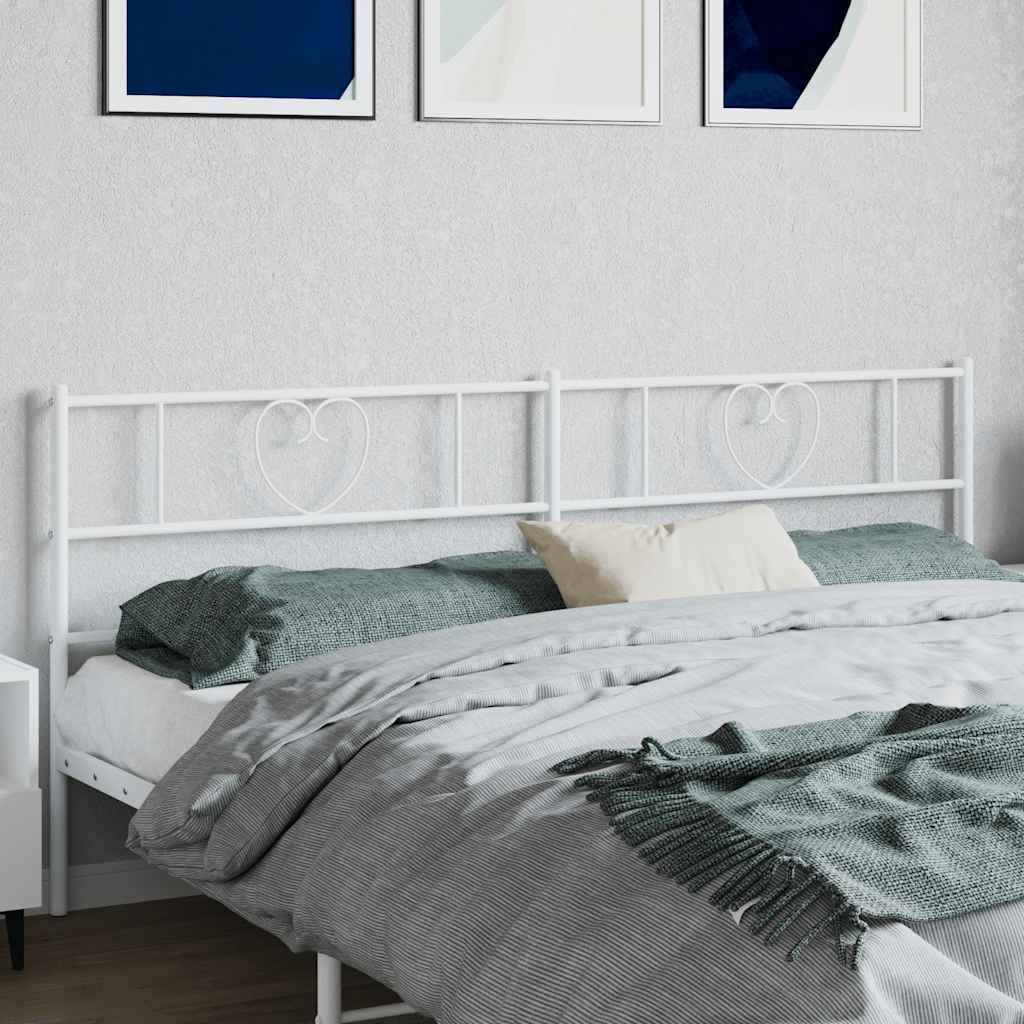 Testiera di Ricambio in Metallo Bianco 193 cm