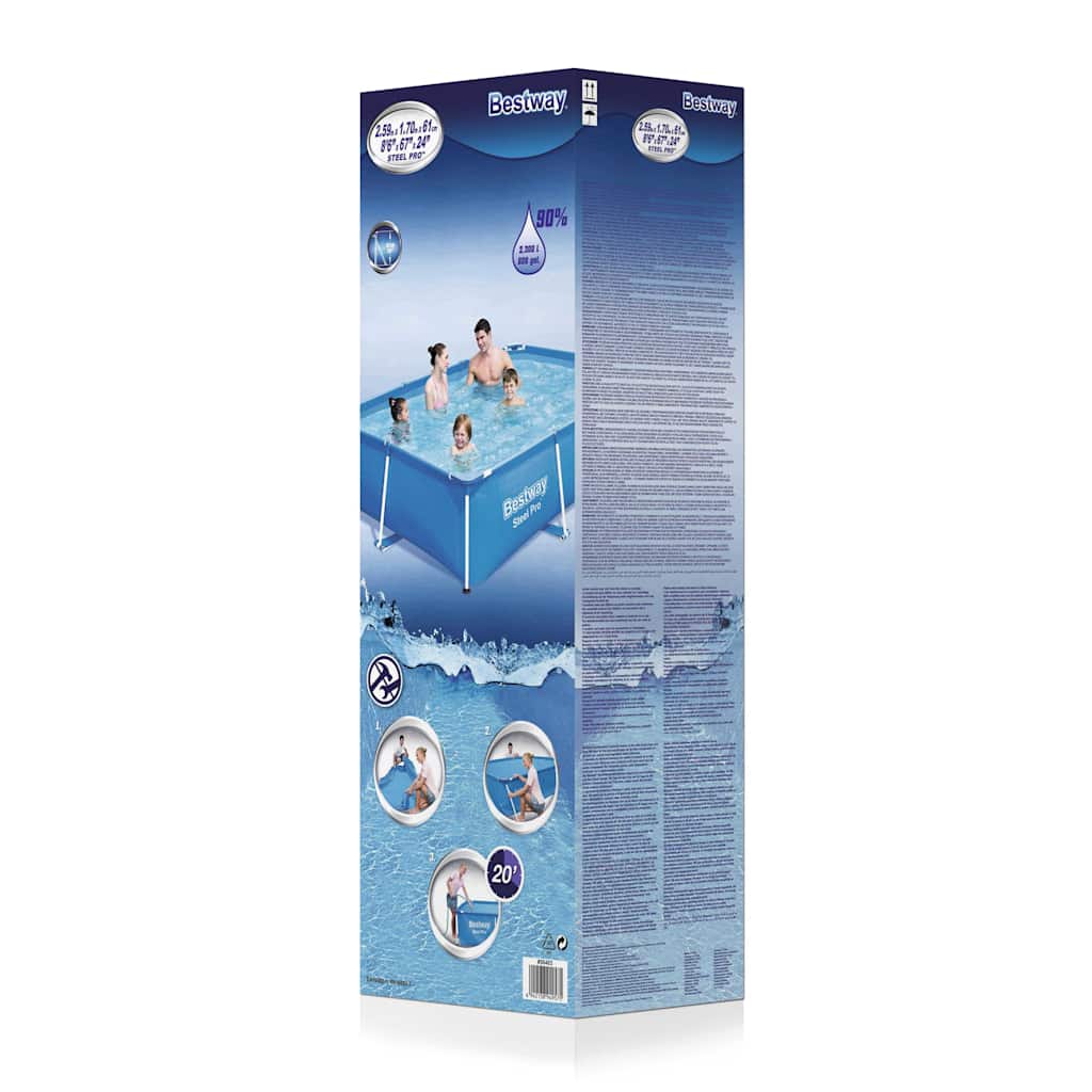 Bestway Piscina con Telaio in Acciaio Steel Pro 259x170x61 cm 56403