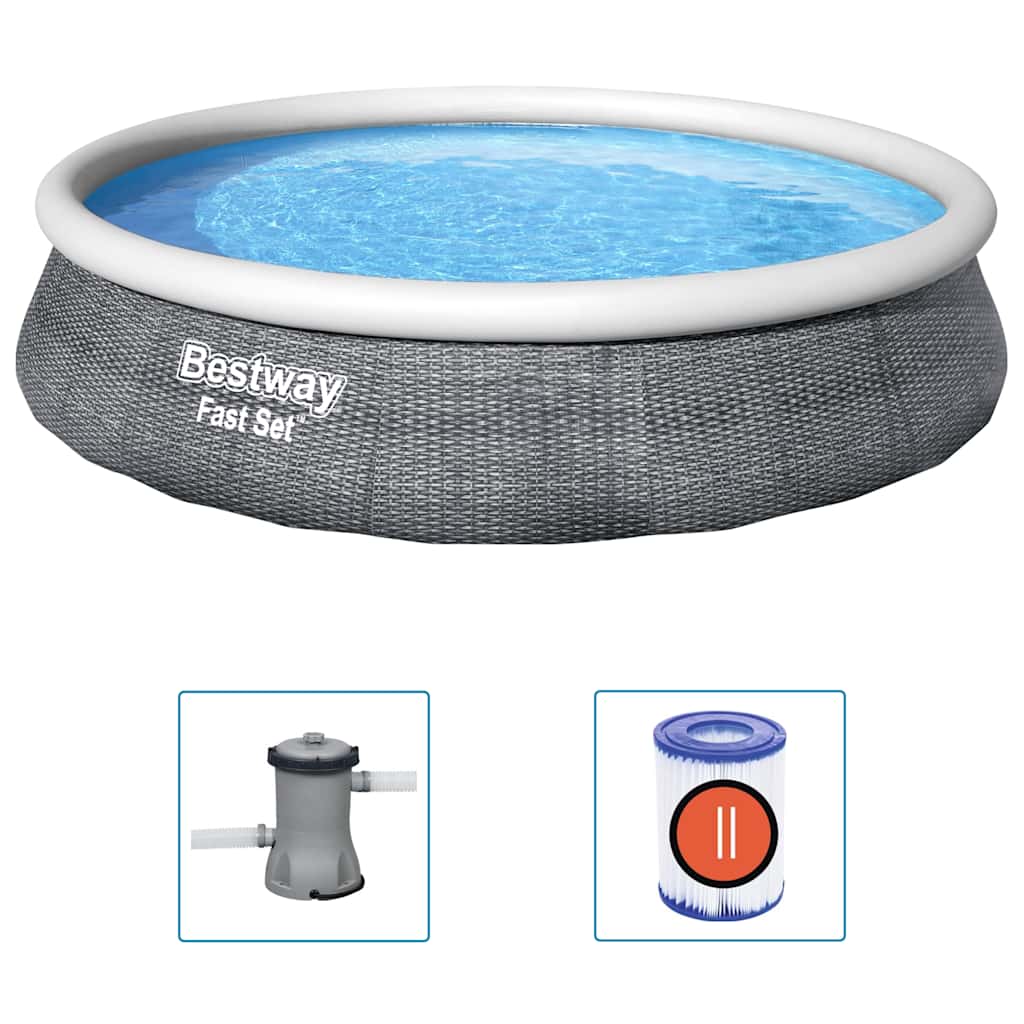 Bestway Set Piscina Gonfiabile con Pompa Fast Set 196x84 cm