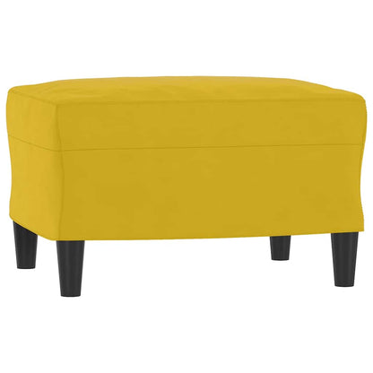 Poltrona con Poggiapiedi Giallo 60 cm in Velluto