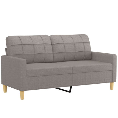 Set Divani 2 pz con Cuscini Tortora in Tessuto