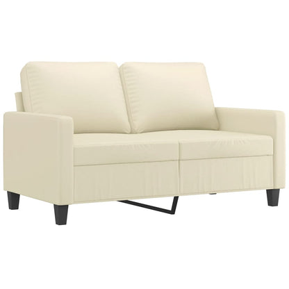 Set di Divani 4 pz con Cuscini Crema in Similpelle