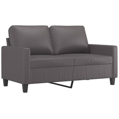 Set di Divani 4 pz con Cuscini Grigio in Similpelle