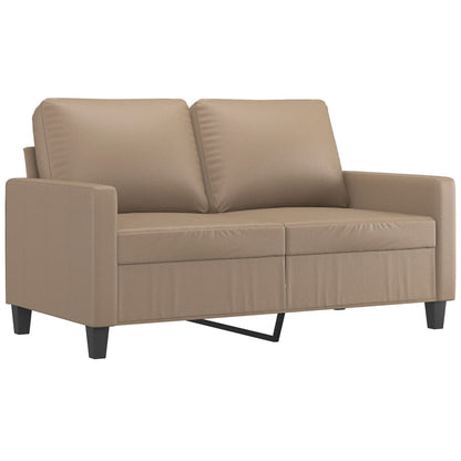 Set di Divani 3 pz con Cuscini Cappuccino in Similpelle