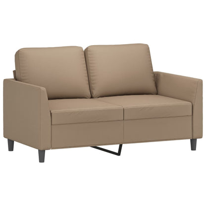 Set di Divani 4 pz con Cuscini Cappuccino in Similpelle