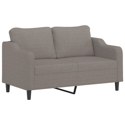 Set di Divani 3 pz con Cuscini Tortora in Tessuto