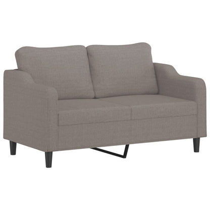 Set Divani 2 pz con Cuscini Tortora in Tessuto