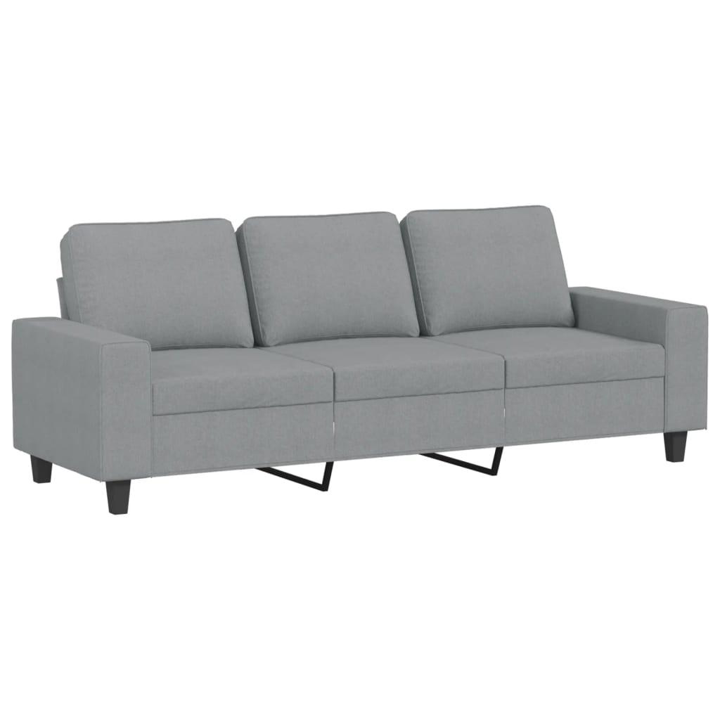 Set di Divani 4 pz Grigio Chiaro in Tessuto