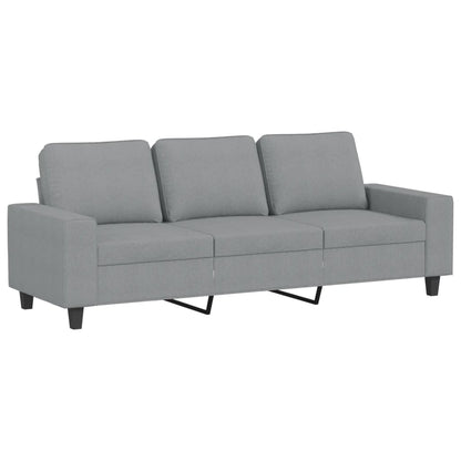 Set di Divani 4 pz Grigio Chiaro in Tessuto