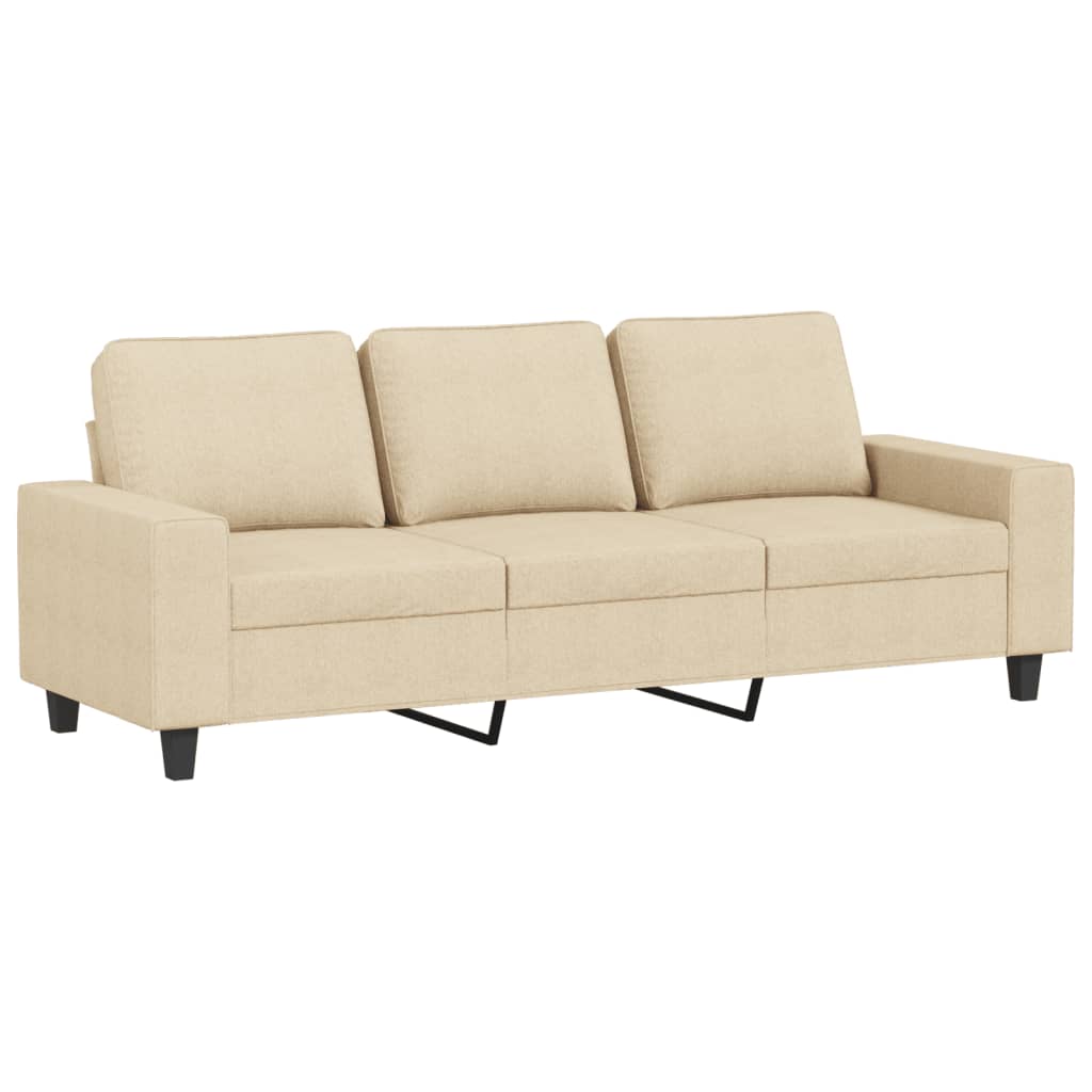 Set di Divani 4 pz Crema in Tessuto