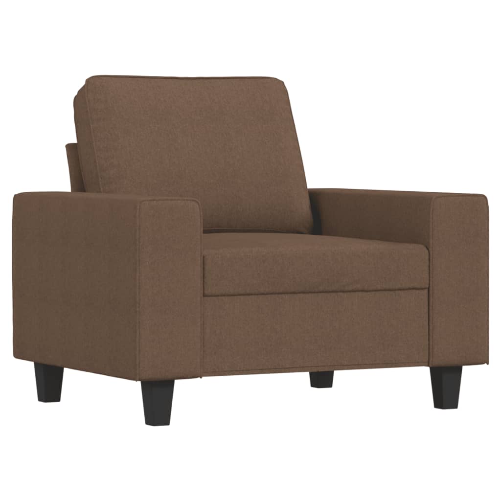 Set di Divani 4 pz Marrone in Tessuto