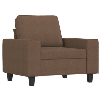 Set di Divani 4 pz Marrone in Tessuto
