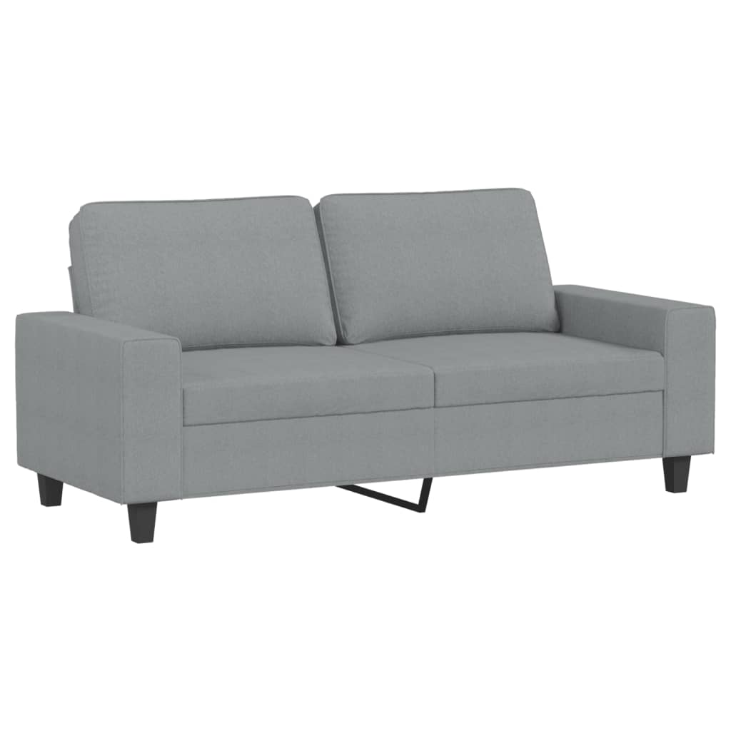Set di Divani 2 pz Grigio Chiaro in Tessuto