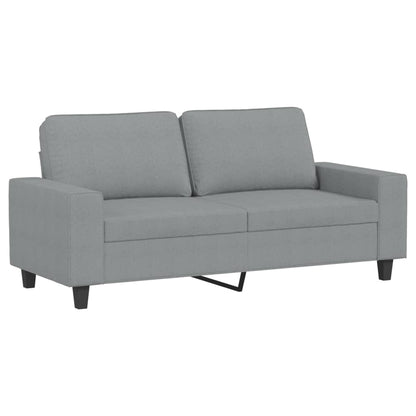 Set di Divani 2 pz Grigio Chiaro in Tessuto