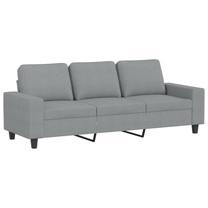 Set di Divani 2 pz Grigio Chiaro in Tessuto