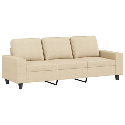 Set di Divani 2 pz Crema in Tessuto