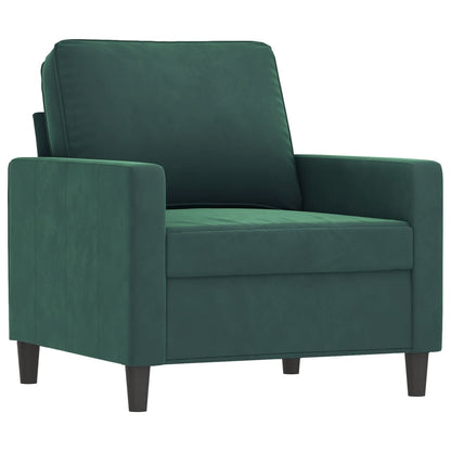 Set di Divani 4 pz Verde Scuro in Velluto
