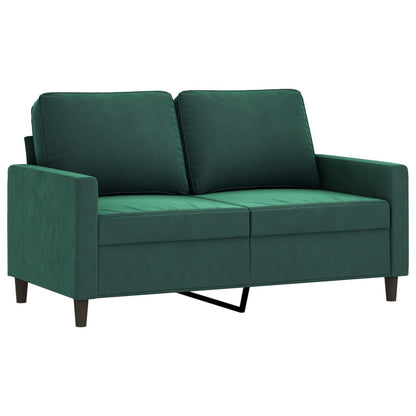 Set di Divani 4 pz Verde Scuro in Velluto