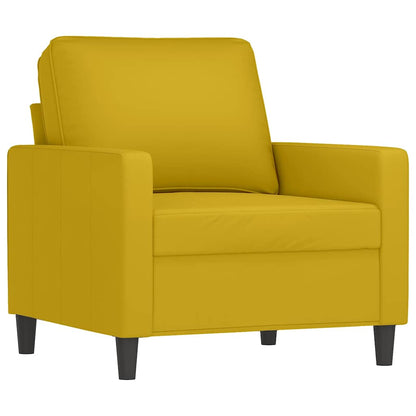 Set di Divani 4 pz con Cuscini giallo in Velluto