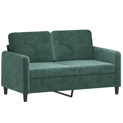 Set di Divani 3 pz con Cuscini Verde scuro in Velluto