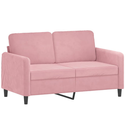 Set di Divani 2 pz con Cuscini rosa in Velluto