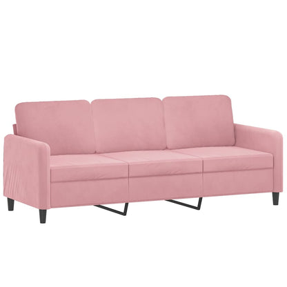Set di Divani 2 pz con Cuscini rosa in Velluto