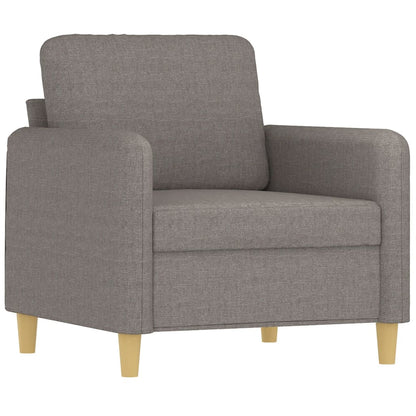 Set Divani 3 pz con Cuscini Tortora in Tessuto