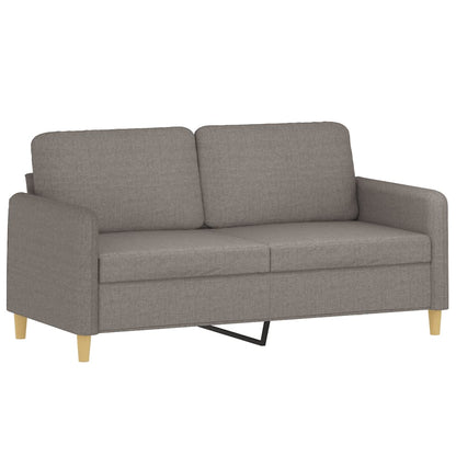 Set di Divani 3 pz con Cuscini Tortora in Tessuto
