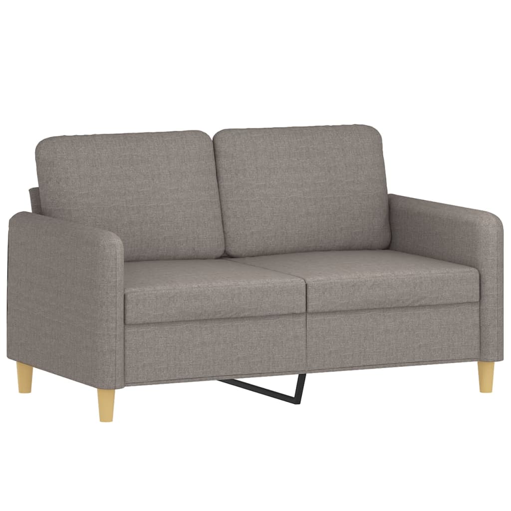 Set Divani 2 pz con Cuscini Tortora in Tessuto