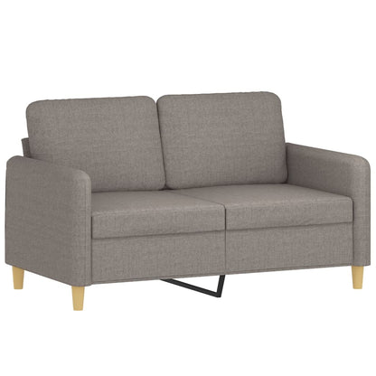Set Divani 2 pz con Cuscini Tortora in Tessuto