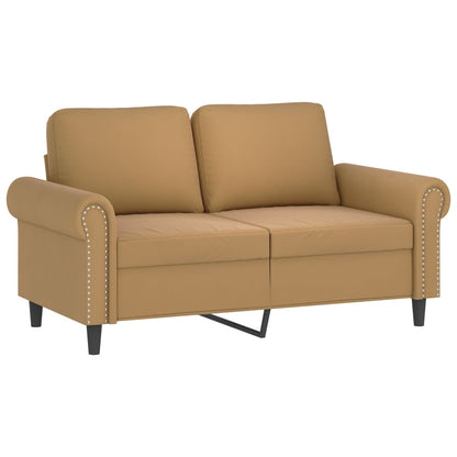 Set di Divani 4 pz con Cuscini Marrone in Velluto