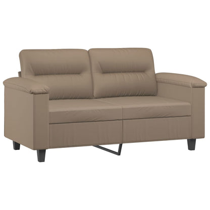 Set di Divani 3 pz con Cuscini Cappuccino in Similpelle