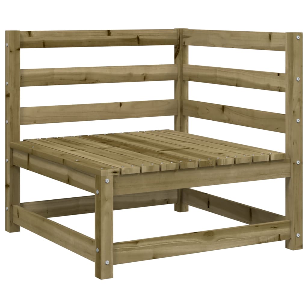 Divano Angolare da Giardino 70x70x67 cm Legno Pino Impregnato