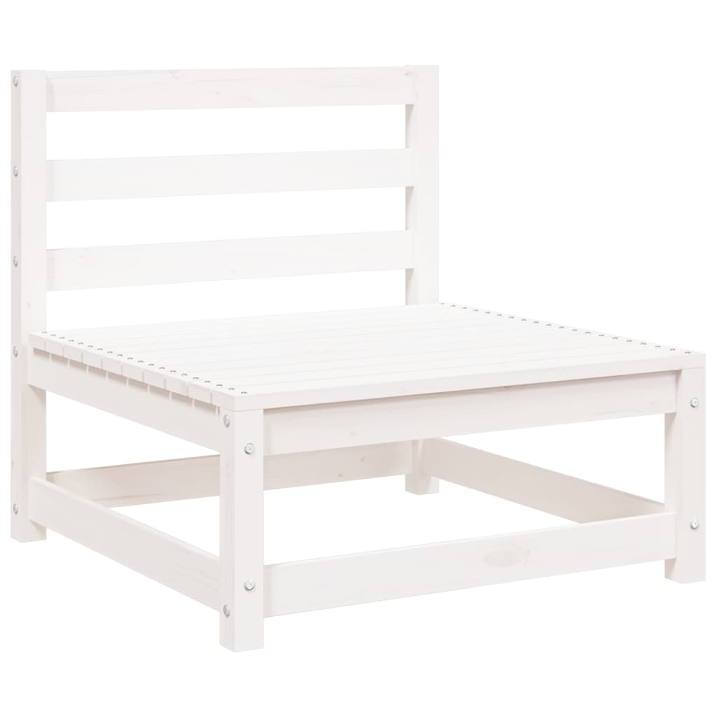 Divano Giardino Senza Braccioli Bianco 70x70x67cm Massello Pino