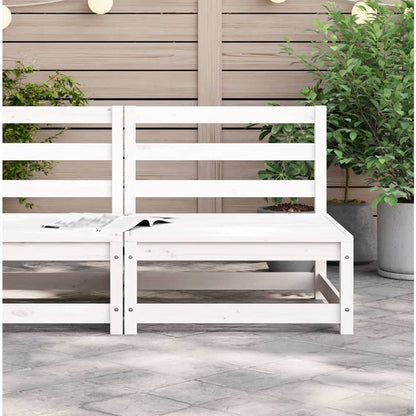 Divano Giardino Senza Braccioli Bianco 70x70x67cm Massello Pino