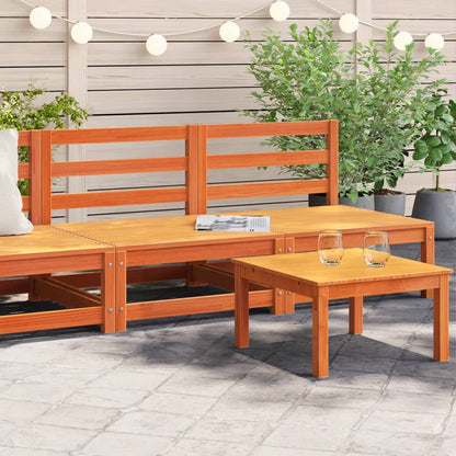 Divani Senza Braccioli Giardino 2pz Marrone Cera 70x70x67 Pino
