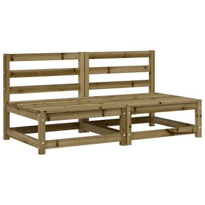 Divani Giardino Senza Braccioli 2pz 70x70x67 cm Pino Impregnato