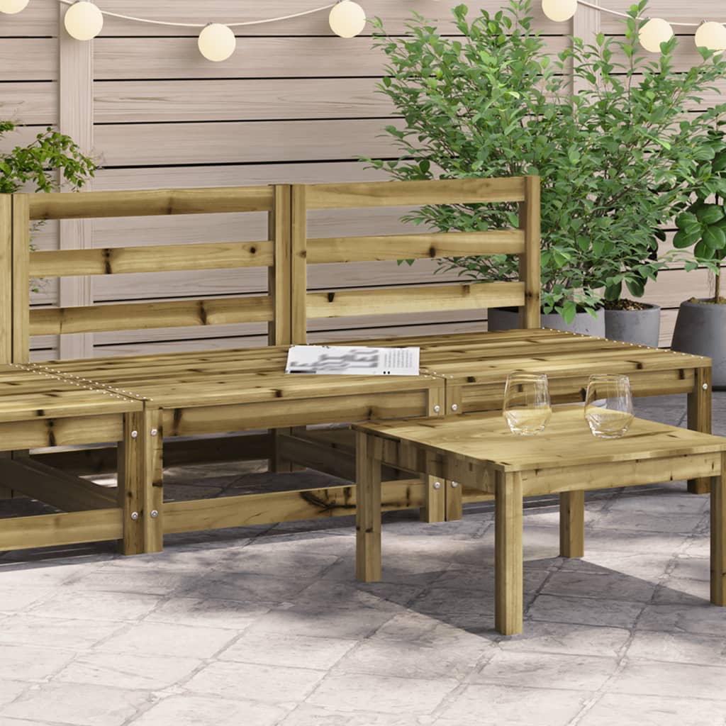 Divani Giardino Senza Braccioli 2pz 70x70x67 cm Pino Impregnato