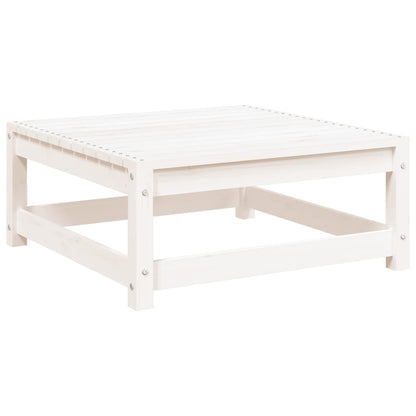 Poggiapiedi da Giardino 70x70x30 cm Legno Massello Pino Bianco