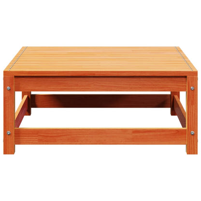 Poggiapiedi da Giardino Marrone Cera 70x70x30 cm Massello Pino