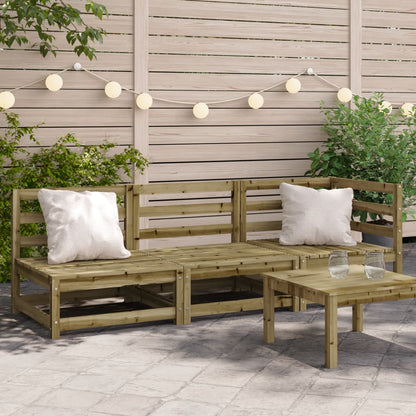 Divano da Giardino a 3 Sedute in Legno Impregnato di Pino