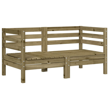Divani Angolari da Giardino 2pz in Legno di Pino Impregnato